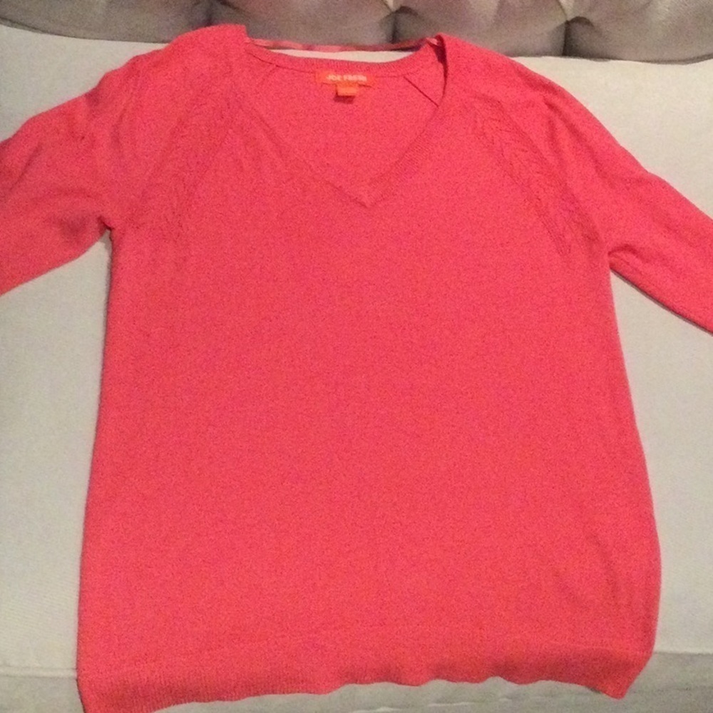 Joe Fresh v neck sweater in fuschia XS